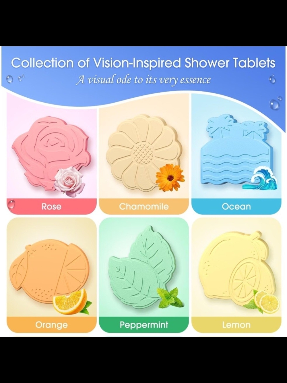 Shower Steamers - 6 Scent Variety Pack - Picture 2 of 2